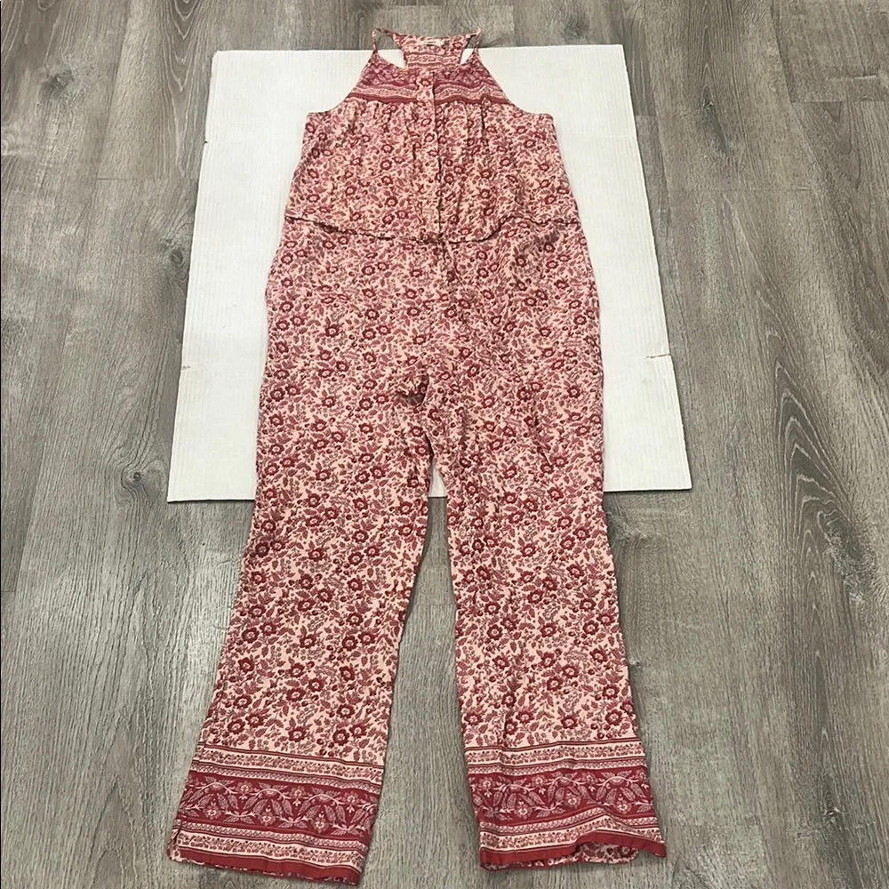 NWOT FAHERTY Adella Floral Pink 100% Organic Cotton Jumpsuit Size XS - Picture 10 of 15